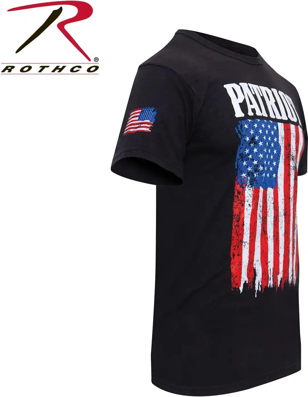 Rothco Patriot us Flag t Shirt Black / s