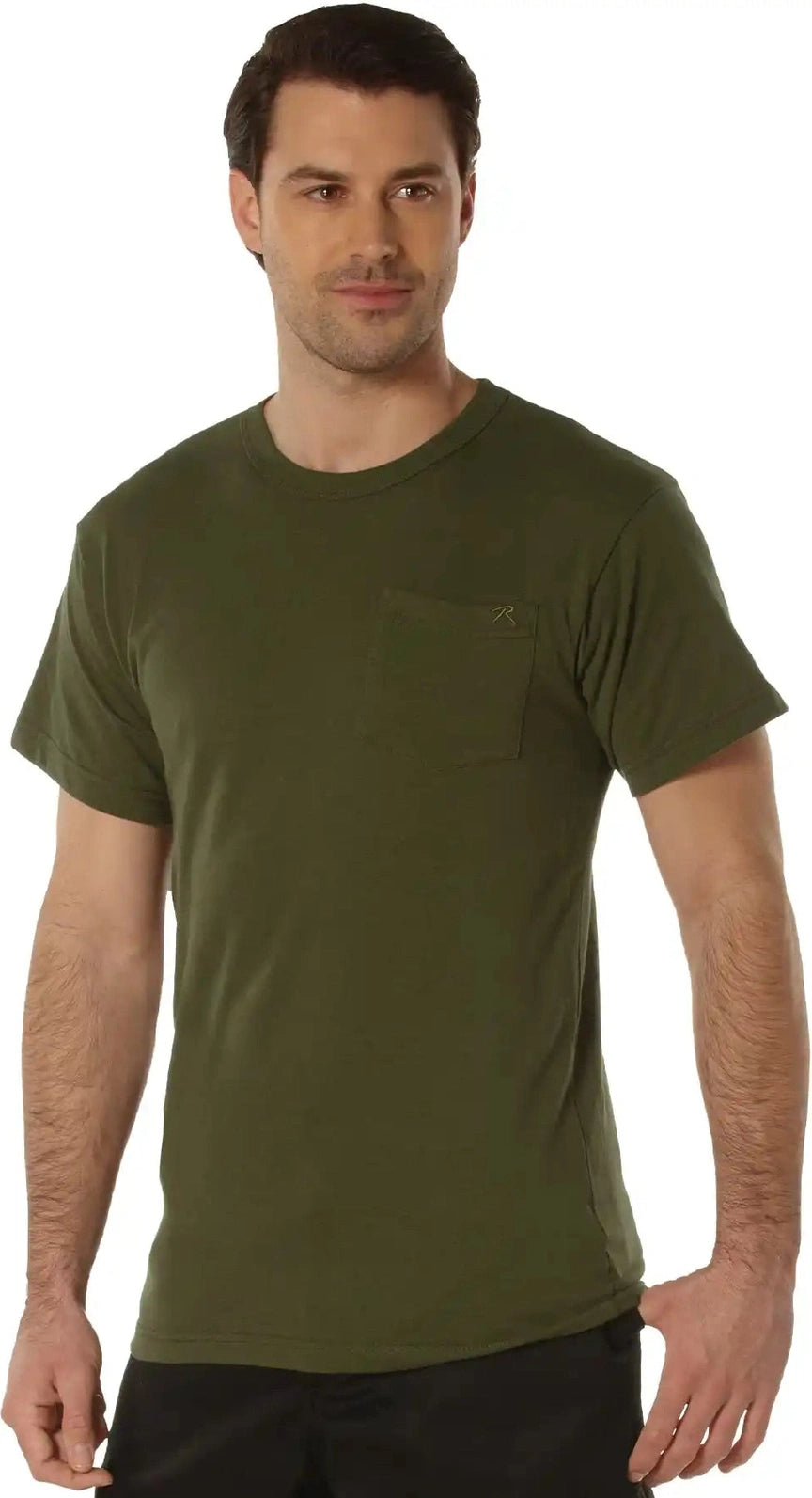 Rothco Pocket t Shirt Olive Drab / s