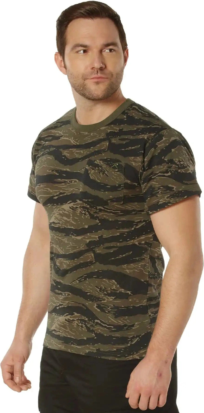 Rothco Pocket t Shirt Tiger Stripe Camo / s