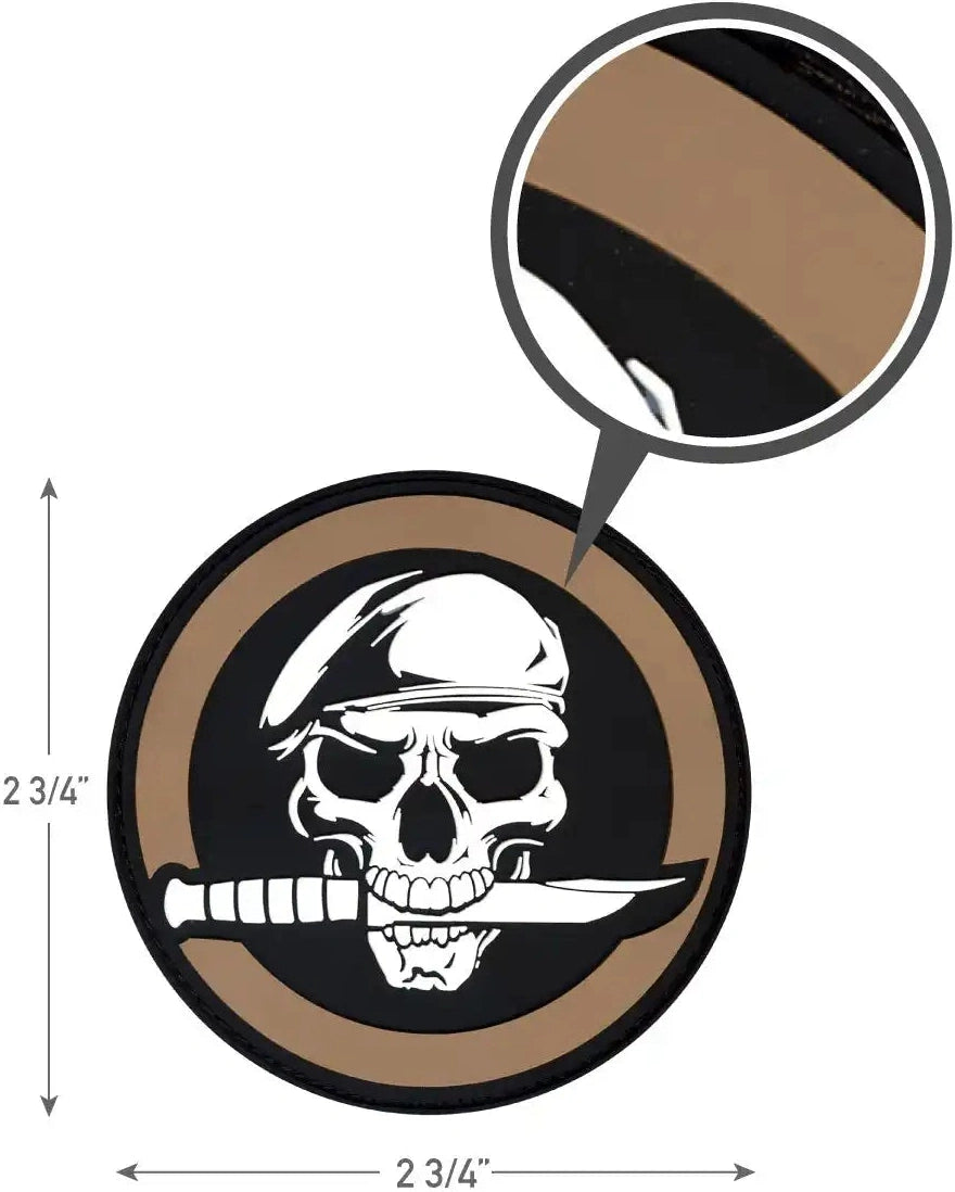Rothco Pvc Military Skull &amp; Knife Morale Patch one Size