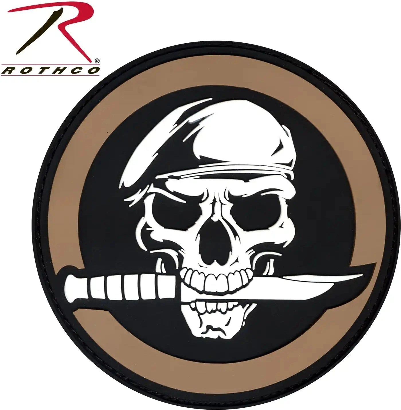 Rothco Pvc Military Skull & Knife Morale Patch one Size