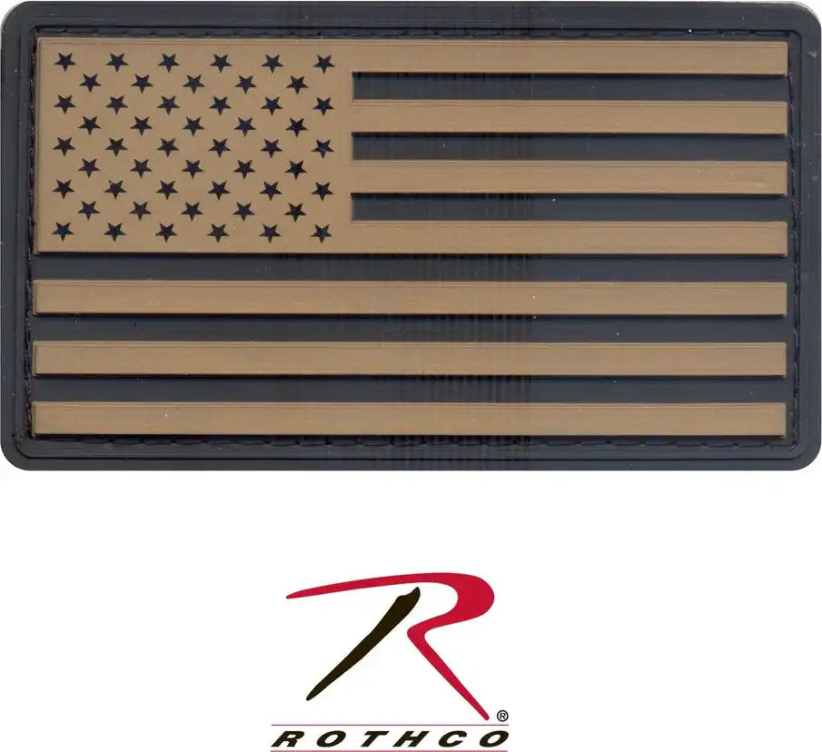 Rothco Pvc us Flag Patch with Hook Back