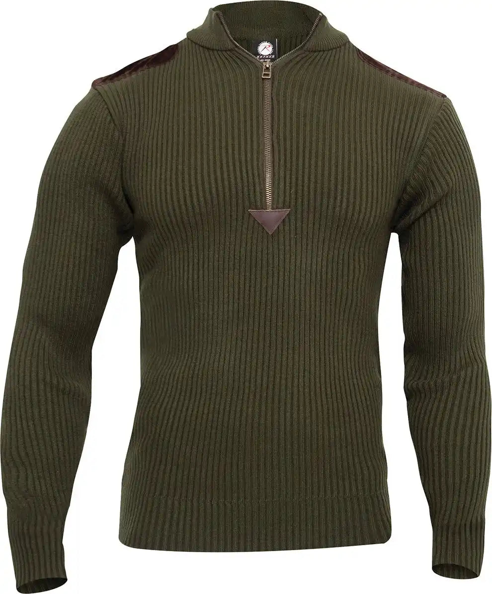Rothco Quarter Zip Acrylic Commando Sweater