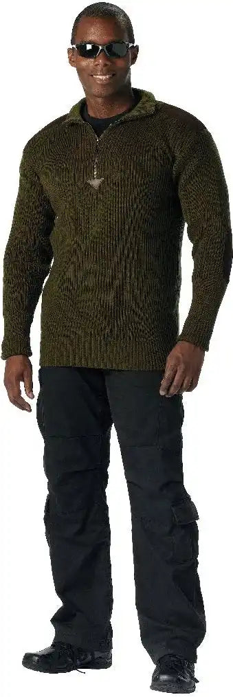 Rothco Quarter Zip Acrylic Commando Sweater