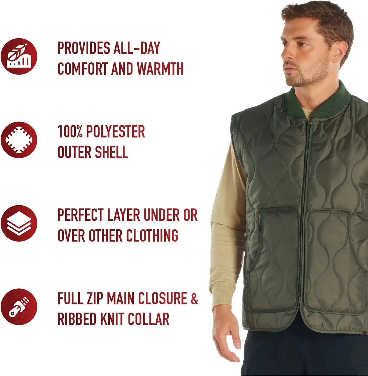 Rothco Quilted Woobie Vest