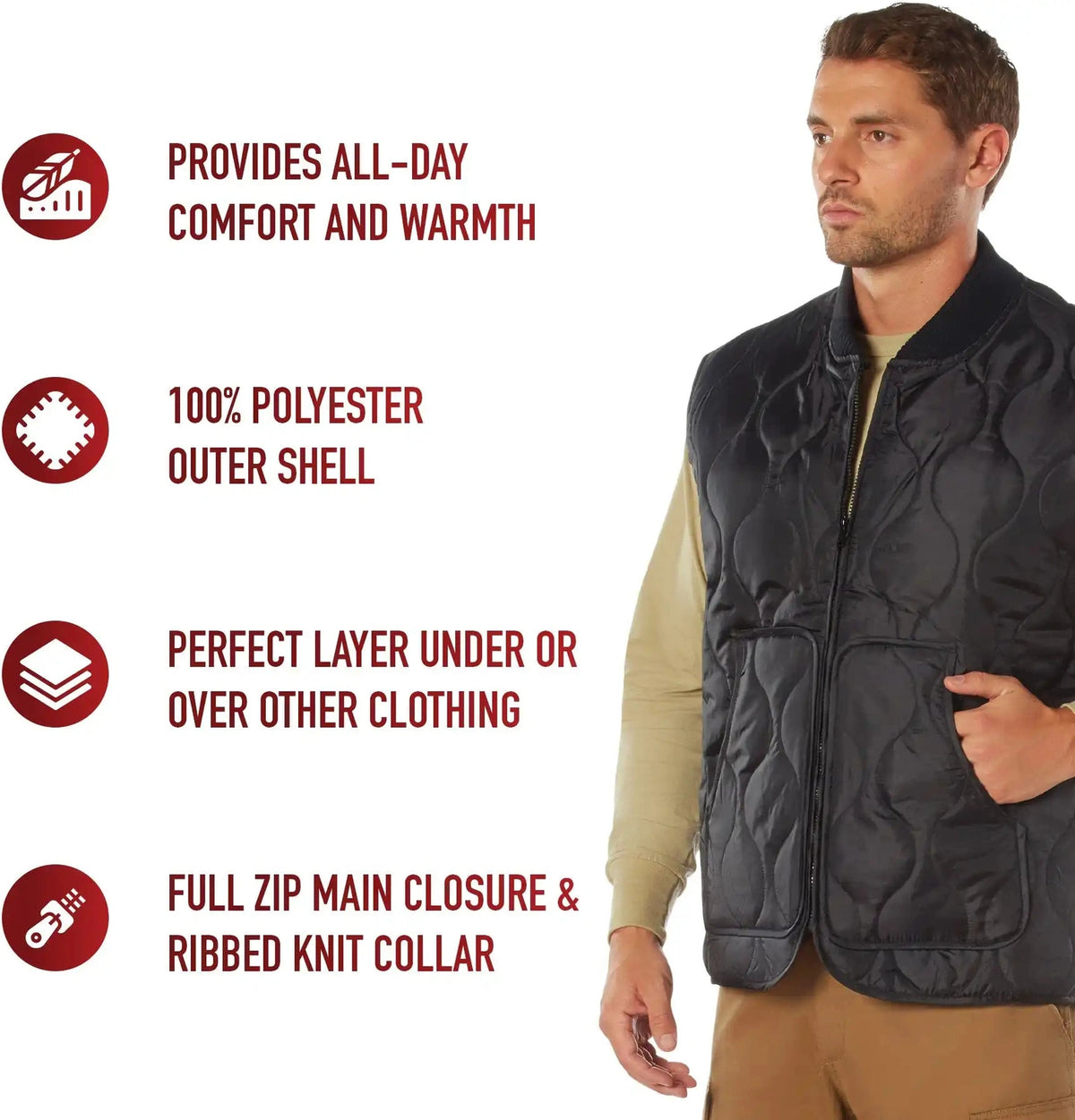 Rothco Quilted Woobie Vest