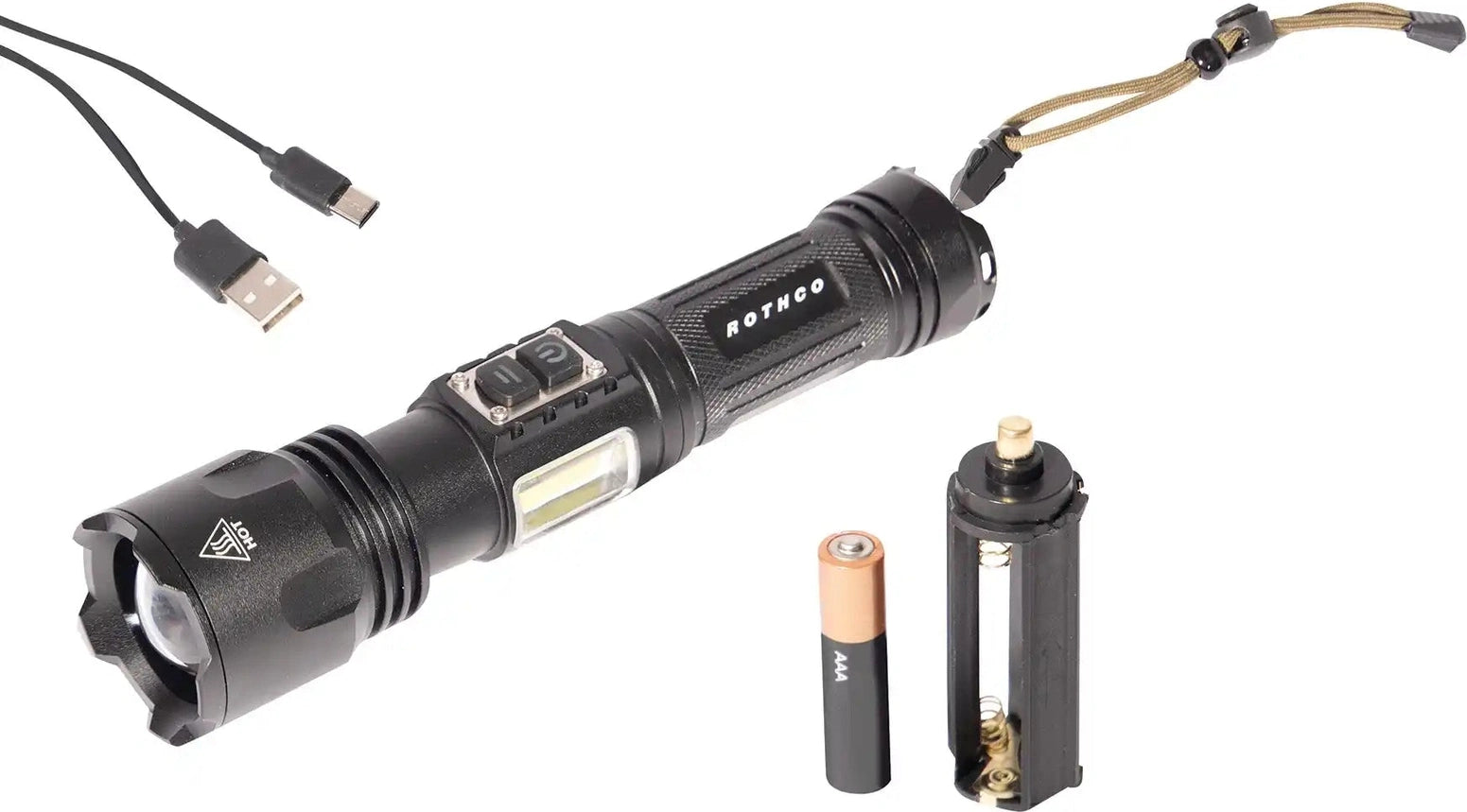 Rothco Rechargeable Led Tactical Task Light with Zoom 1500 Lumens
