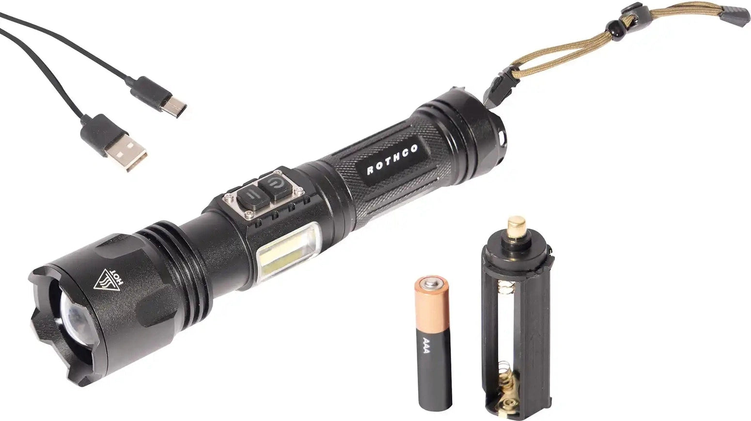 Rothco Rechargeable Led Tactical Task Light with Zoom 1500 Lumens