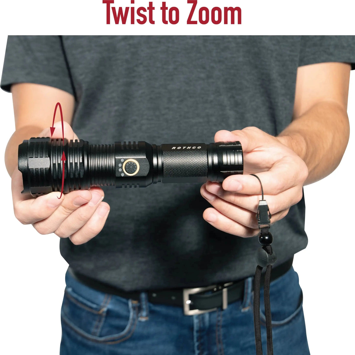 Rothco Rechargeable Led Tactical Task Light with Zoom 1500 Lumens