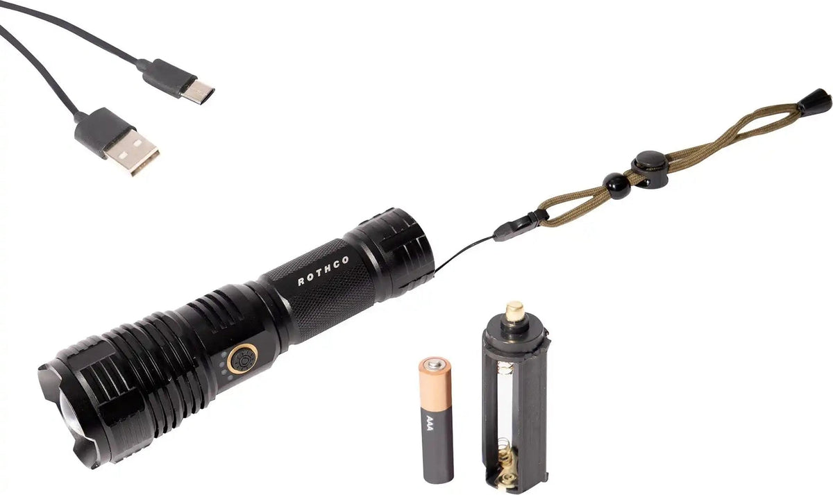 Rothco Rechargeable Led Tactical Task Light with Zoom 2000 Lumens