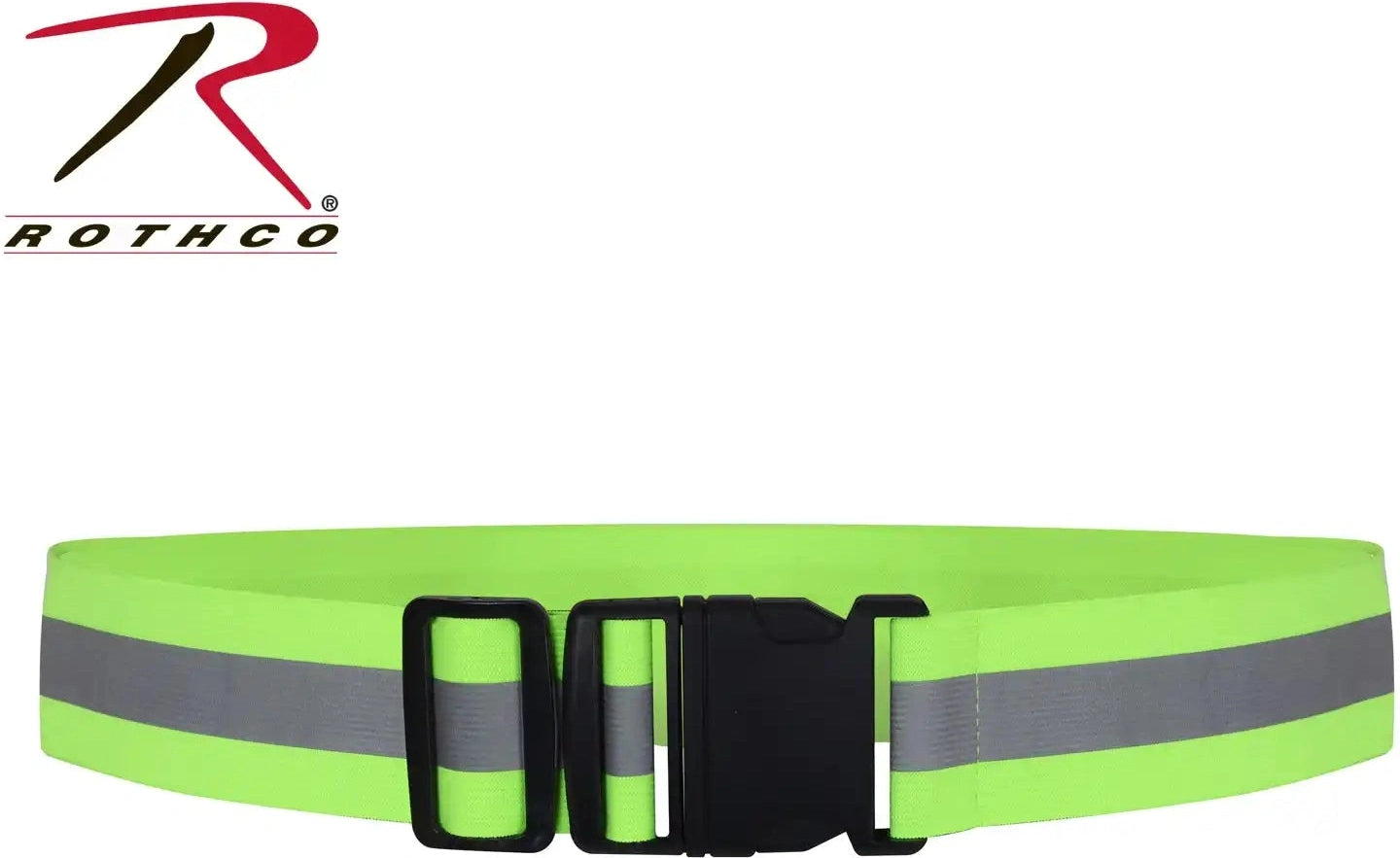Rothco Reflective Elastic Pt Physical Training Belt Safety Green / one Size