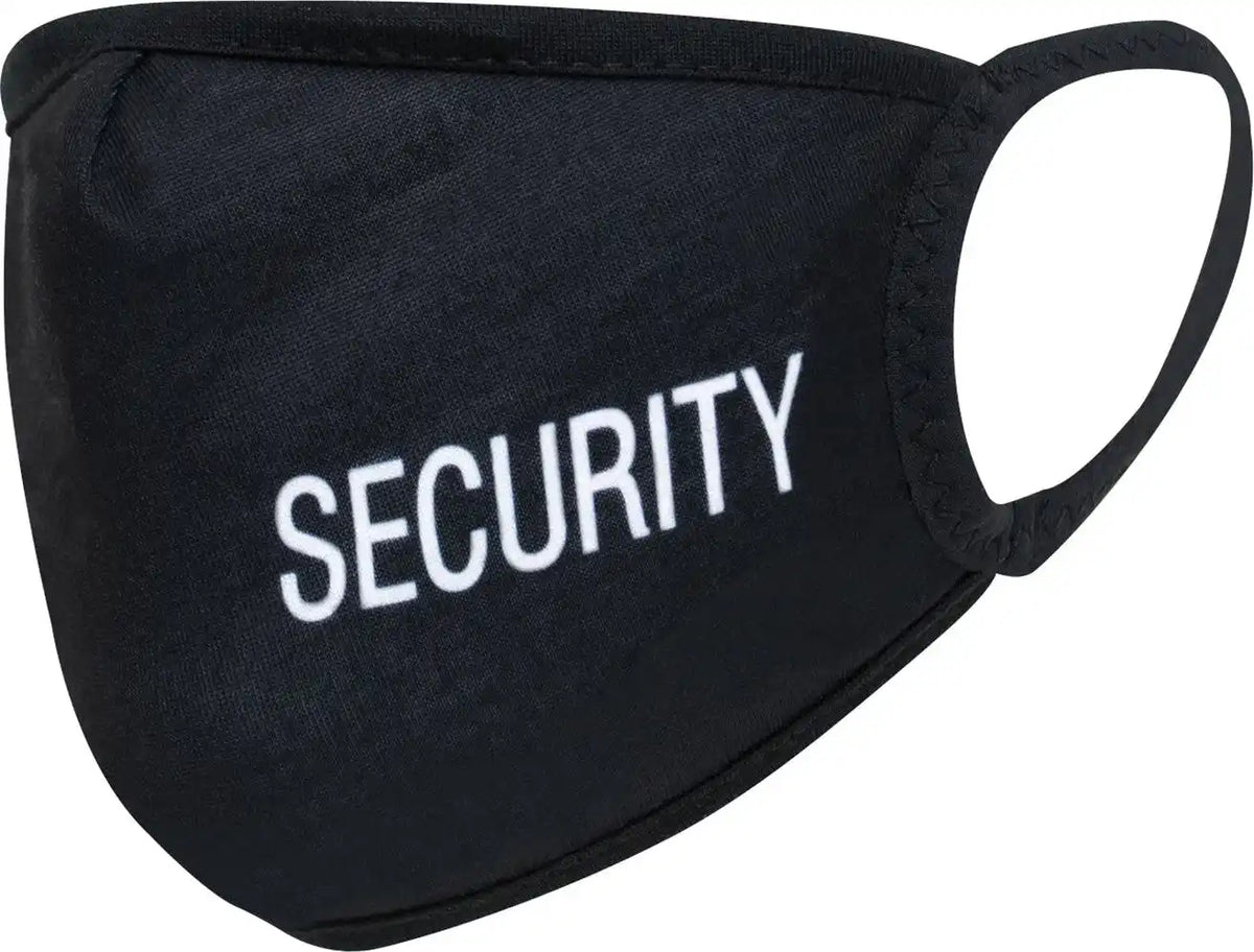 Rothco Reusable 3 Layer Facemask with Security Print Black / m / l