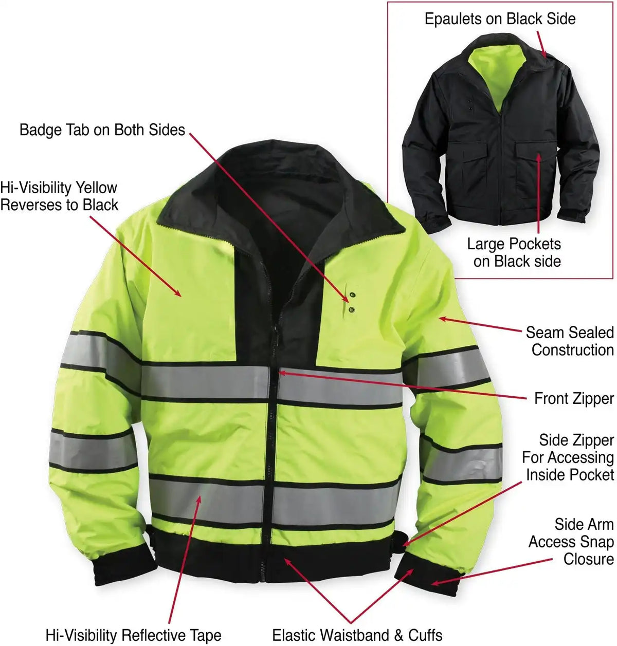 Rothco Reversible Hi Visibility Uniform Jacket