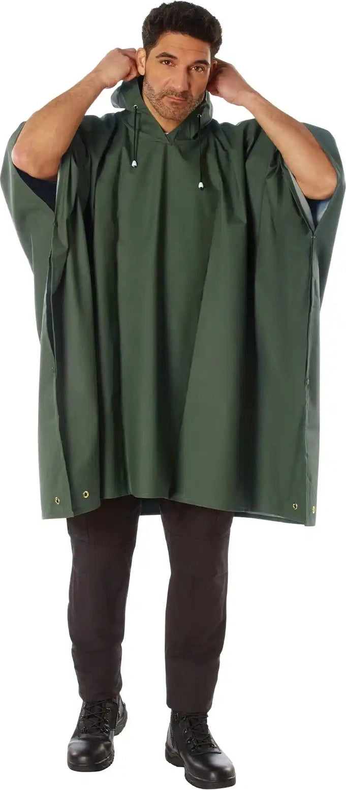 Rothco Rubberized Rainwear Poncho Olive Drab