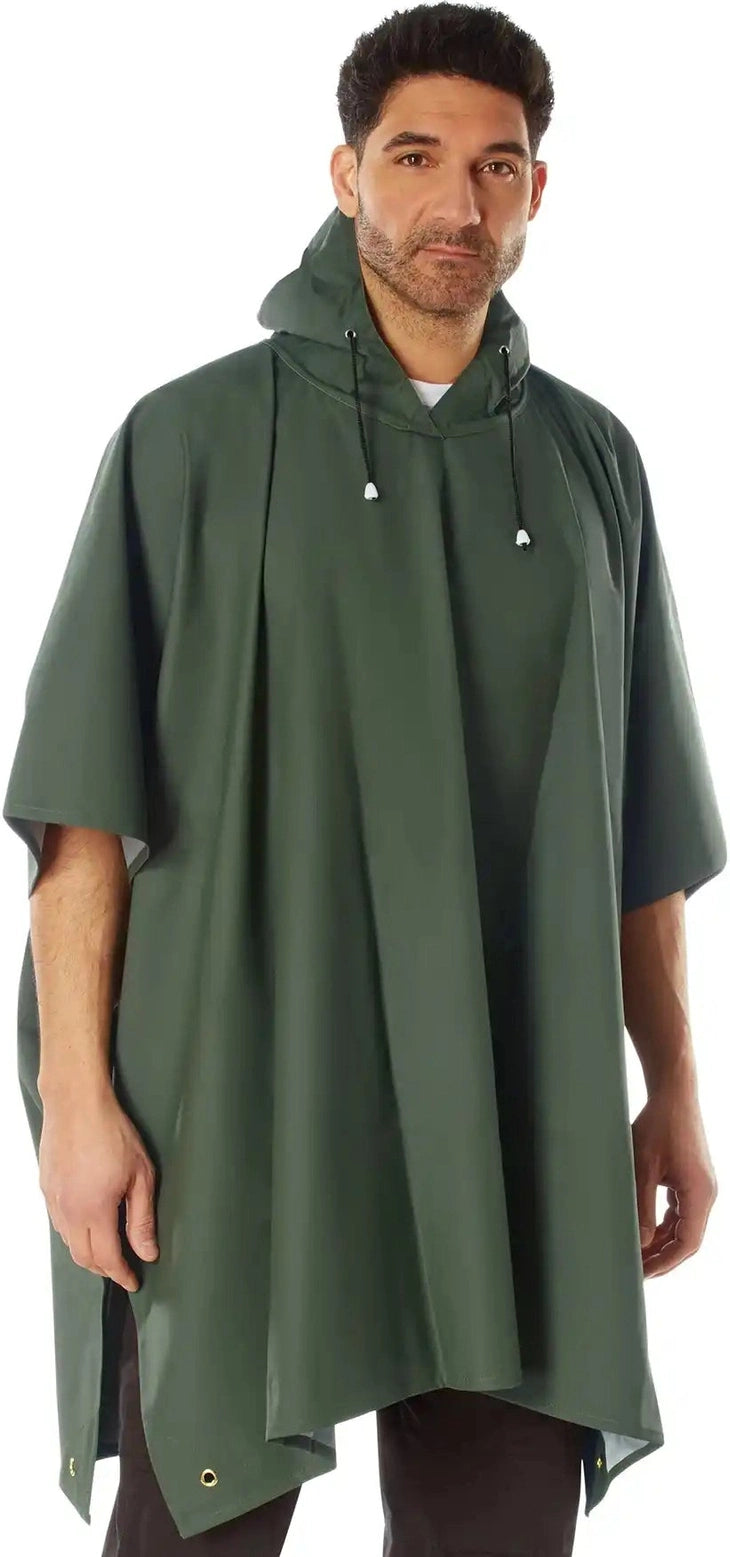 Rothco Rubberized Rainwear Poncho Olive Drab