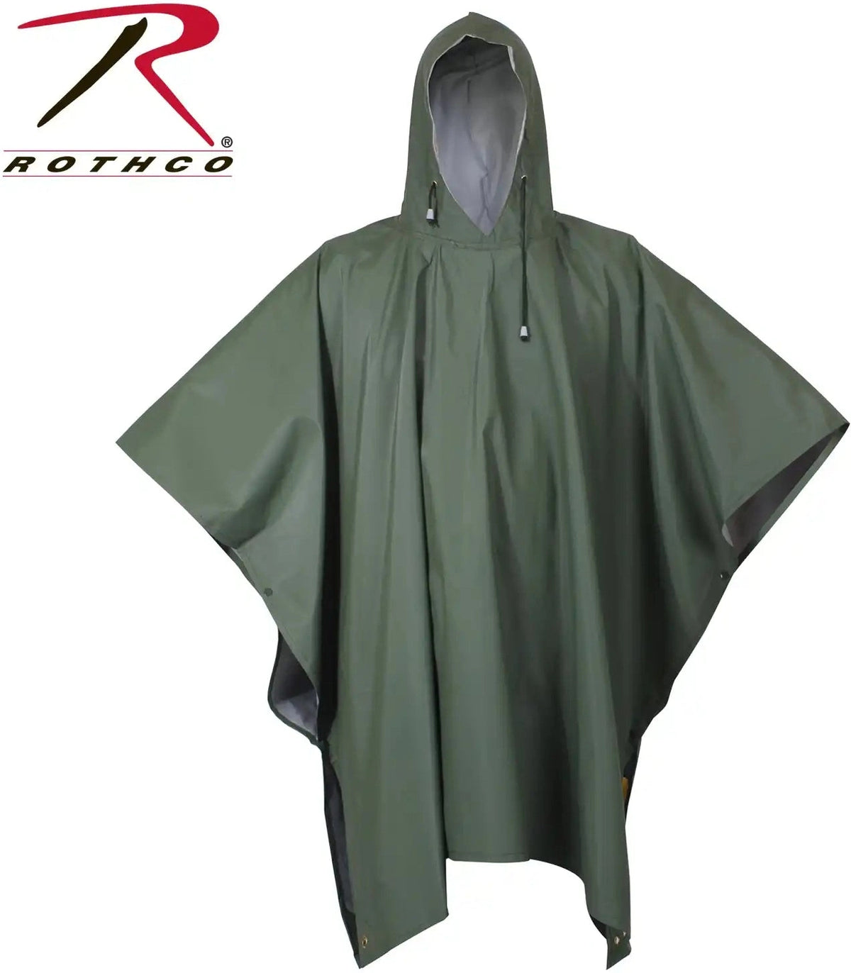 Rothco Rubberized Rainwear Poncho Olive Drab