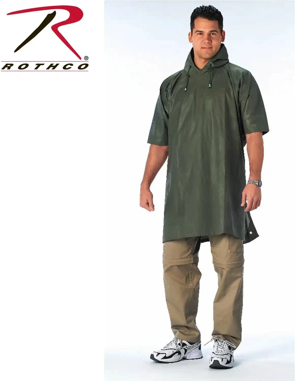 Rothco Rubberized Rainwear Poncho Olive Drab