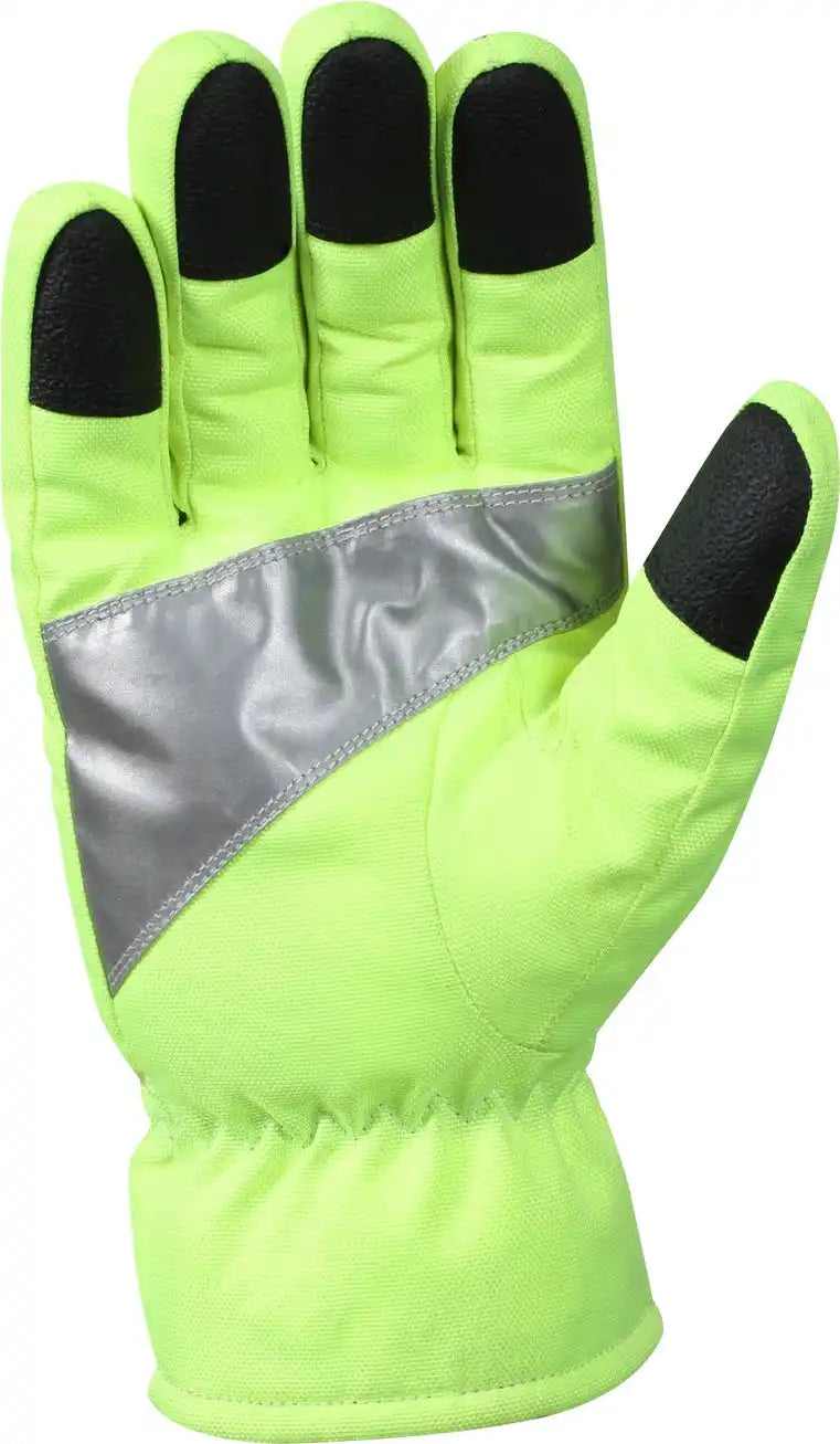Rothco Safety Green Gloves with Reflective Tape