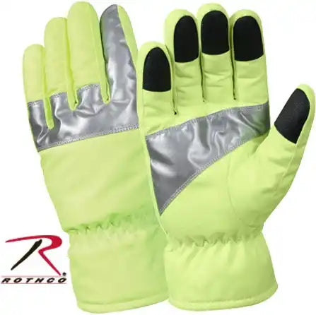 Rothco Safety Green Gloves with Reflective Tape