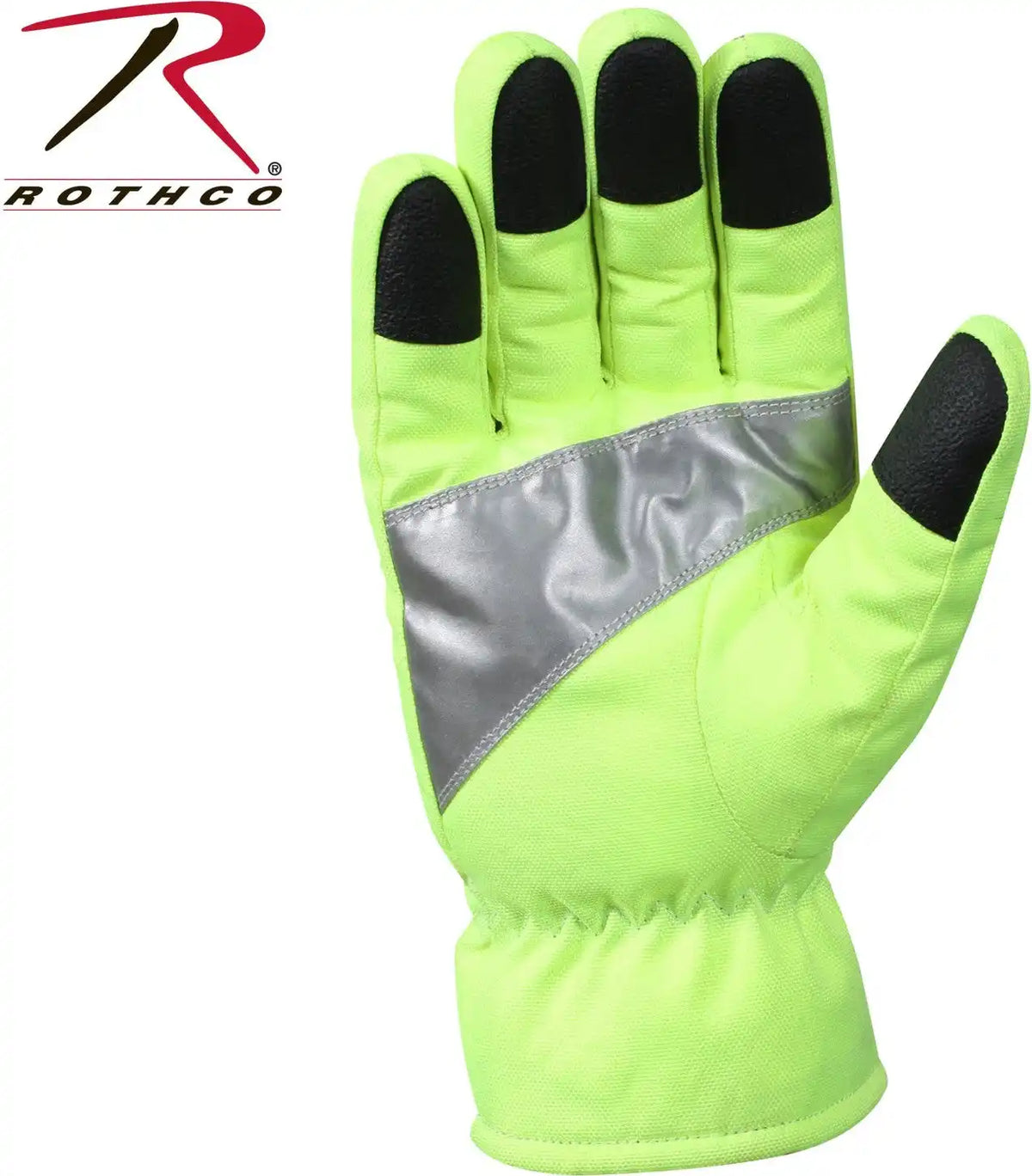 Rothco Safety Green Gloves with Reflective Tape