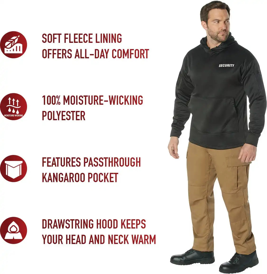 Rothco Security Concealed Carry Hoodie Black