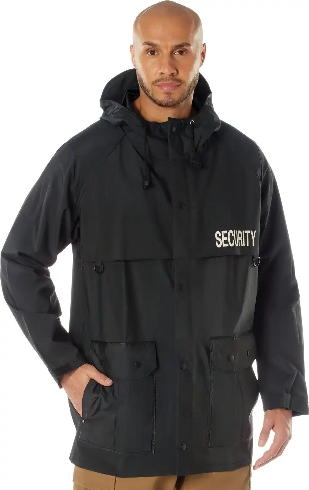 Rothco Security Nylon Rain Jacket Black