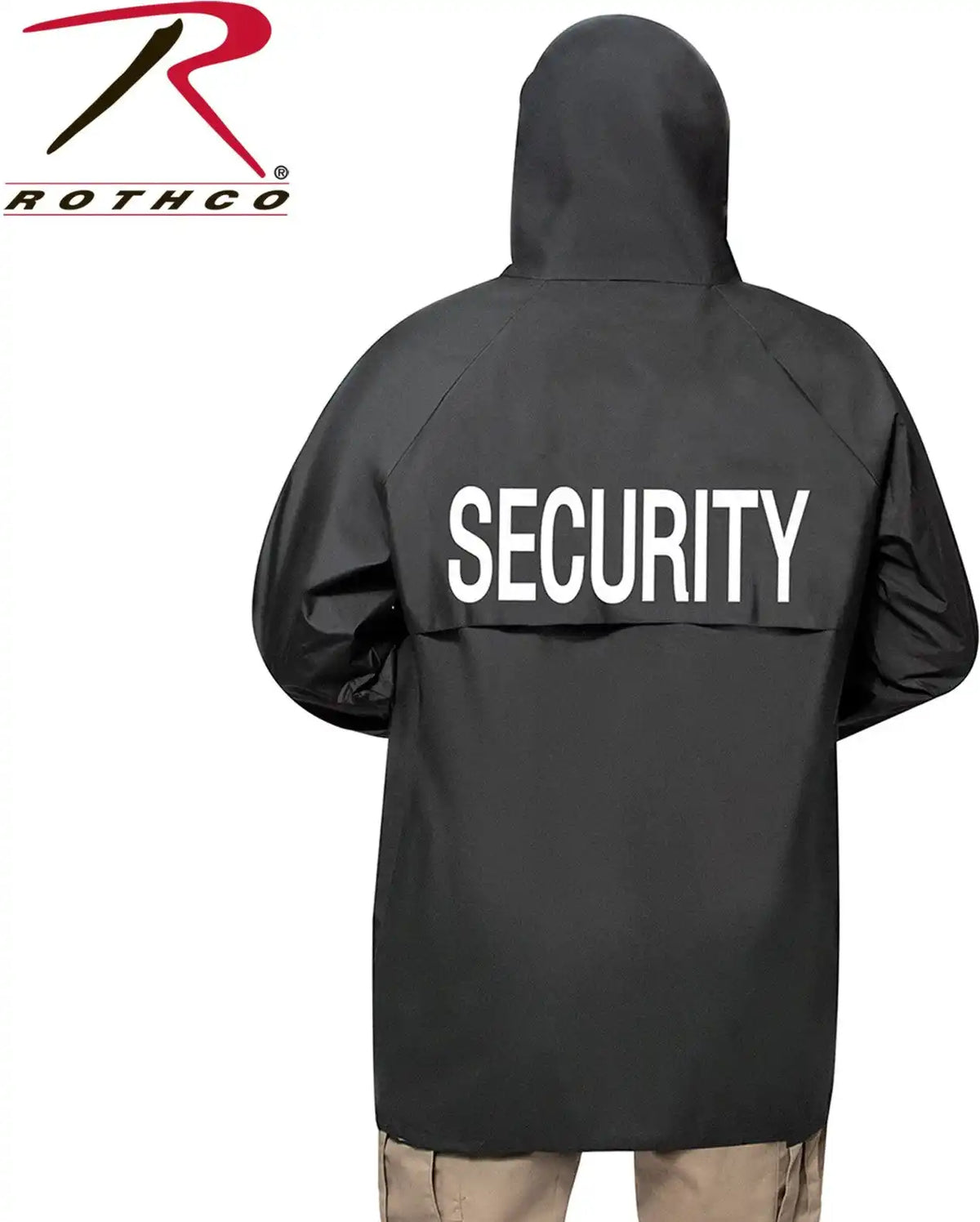 Rothco Security Nylon Rain Jacket Black