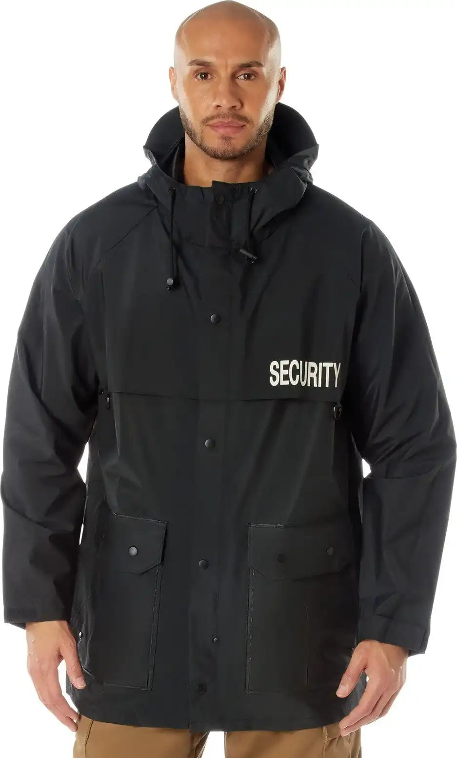 Rothco Security Nylon Rain Jacket Black / s
