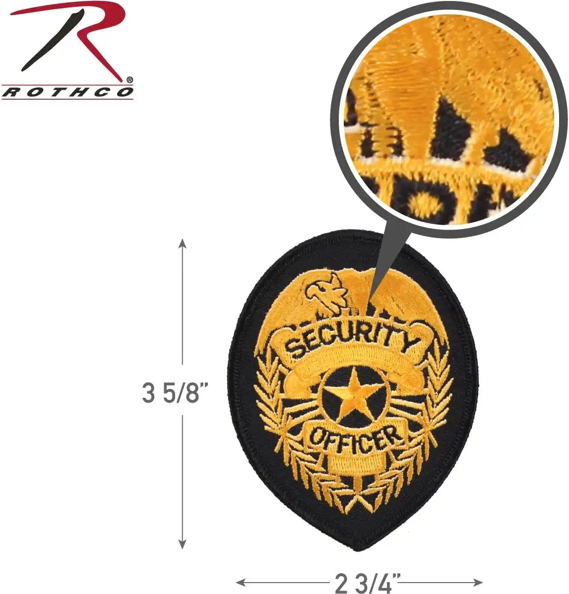 Rothco Security Patch Black / Gold