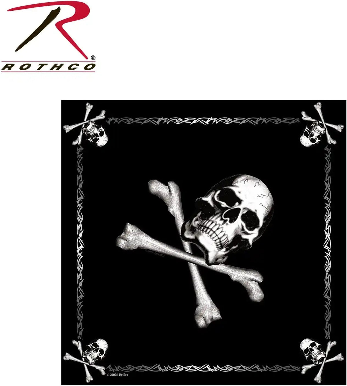 Rothco Skull Jolly Roger Bandana Black / one Size