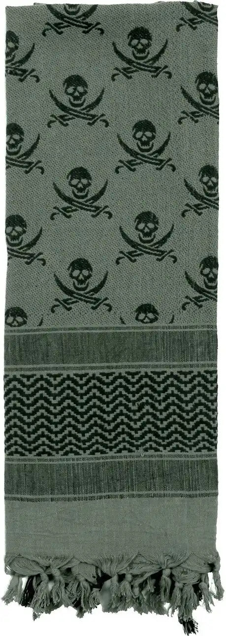 Rothco Skulls Shemagh Tactical Desert Keffiyeh Scarf Foliage Green / one Size