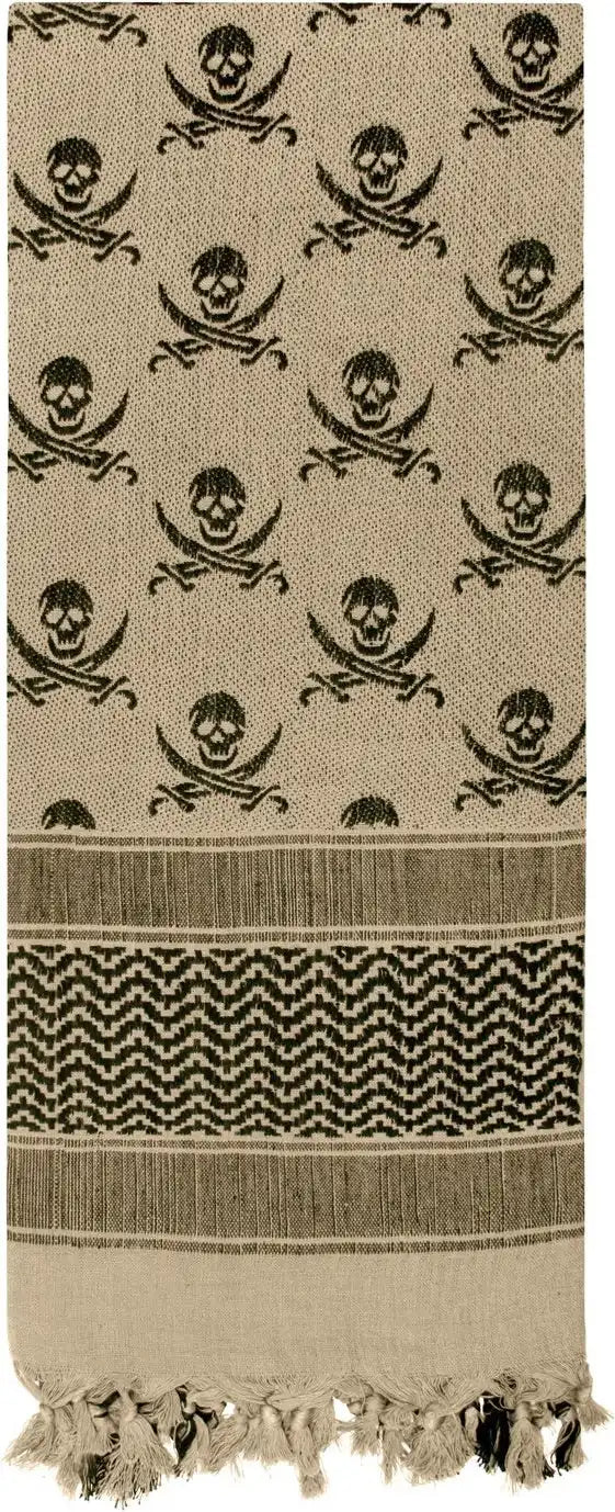 Rothco Skulls Shemagh Tactical Desert Keffiyeh Scarf