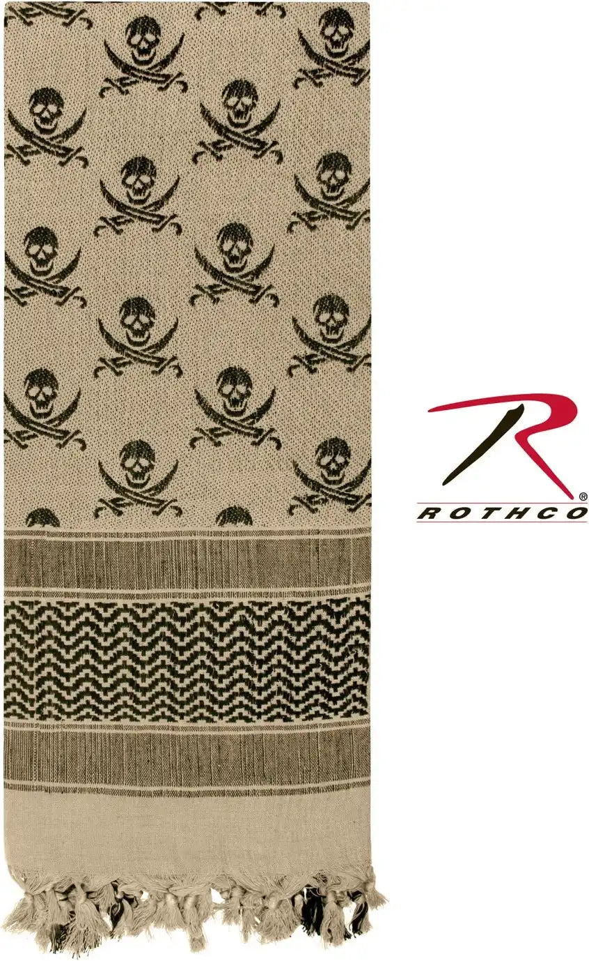 Rothco Skulls Shemagh Tactical Desert Keffiyeh Scarf