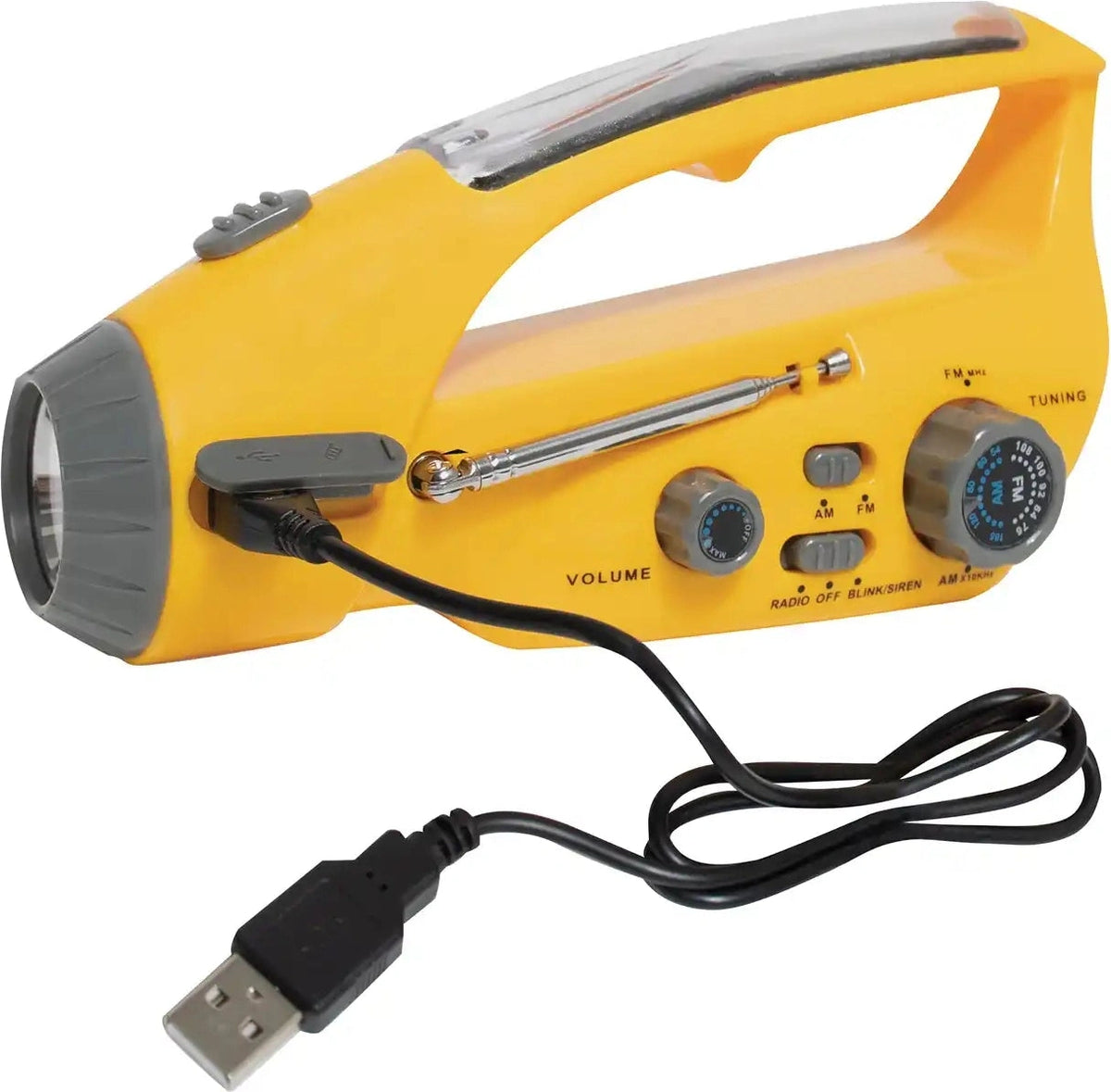 Rothco Solar/wind Up Flashlight with Radio