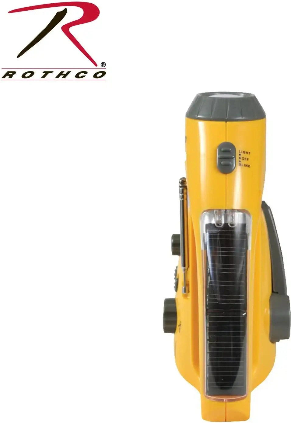 Rothco Solar/wind Up Flashlight with Radio