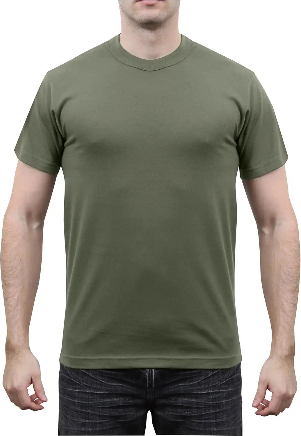 Rothco Solid Color 100% Cotton t Shirt Foliage Green / s