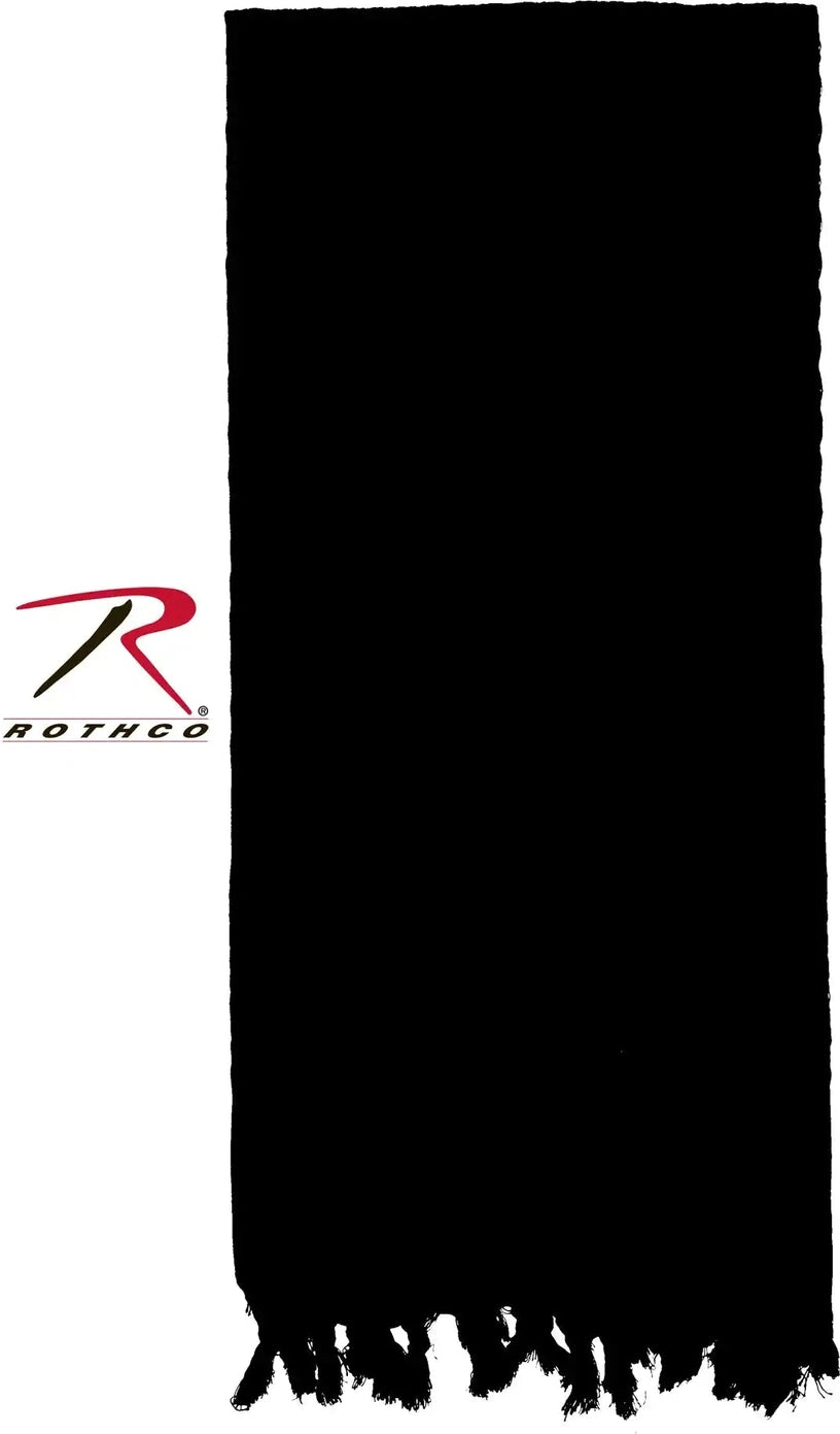 Rothco Solid Lightweight Shemagh Tactical Desert Keffiyeh Scarf Black / one Size