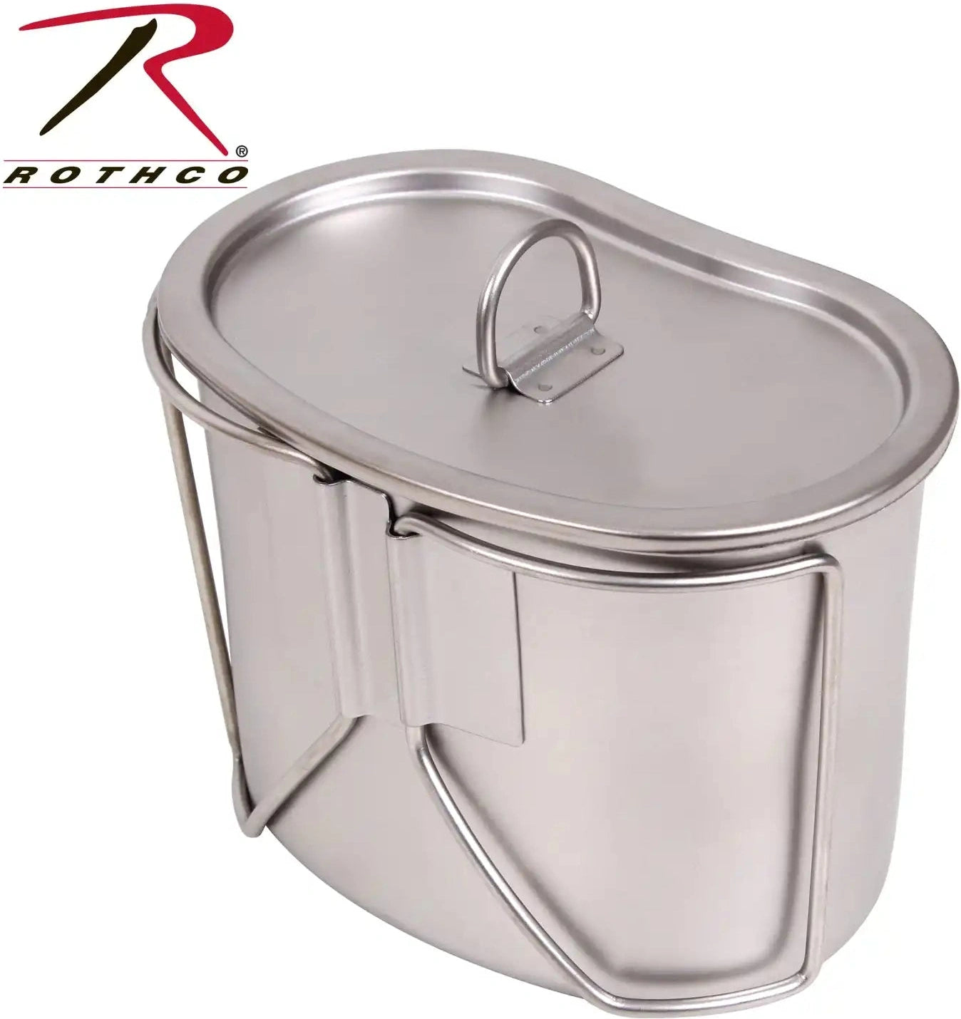 Rothco Stainless Steel Canteen Cup and Cover Set Silver