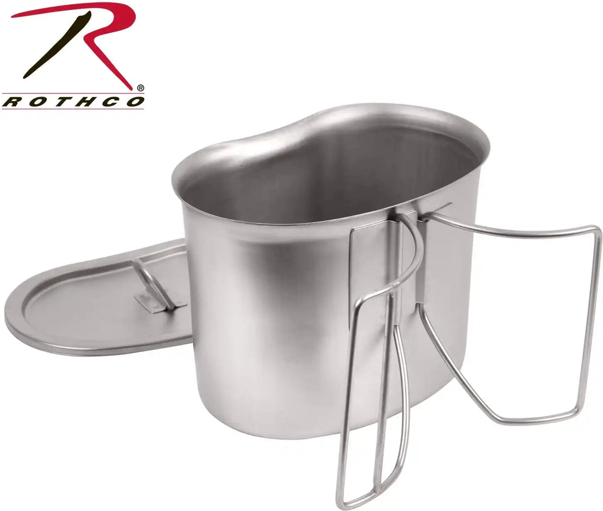 Rothco Stainless Steel Canteen Cup and Cover Set Silver