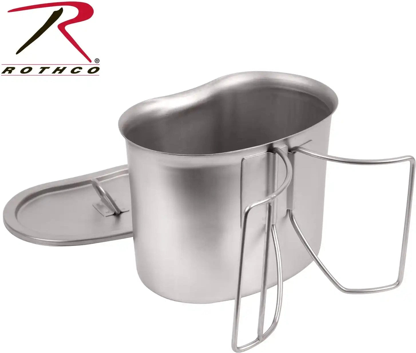 Rothco Stainless Steel Canteen Cup and Cover Set Silver