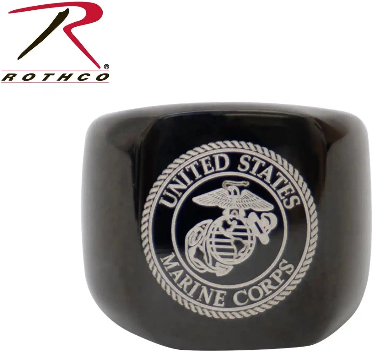 Rothco Stainless Steel Usmc Eagle Globe and Anchor Ring - Black - 8