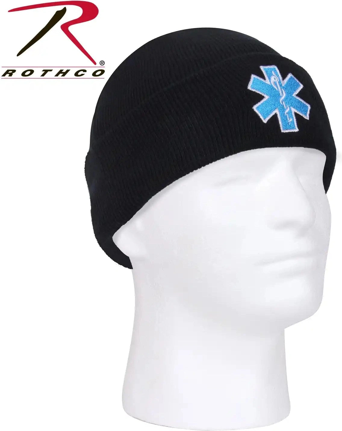 Rothco Star of Life Emt Watch Cap Black / one Size