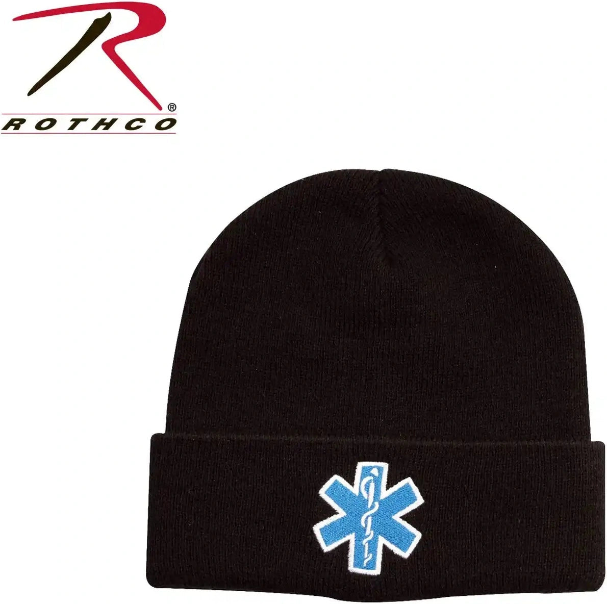Rothco Star of Life Emt Watch Cap Black / one Size