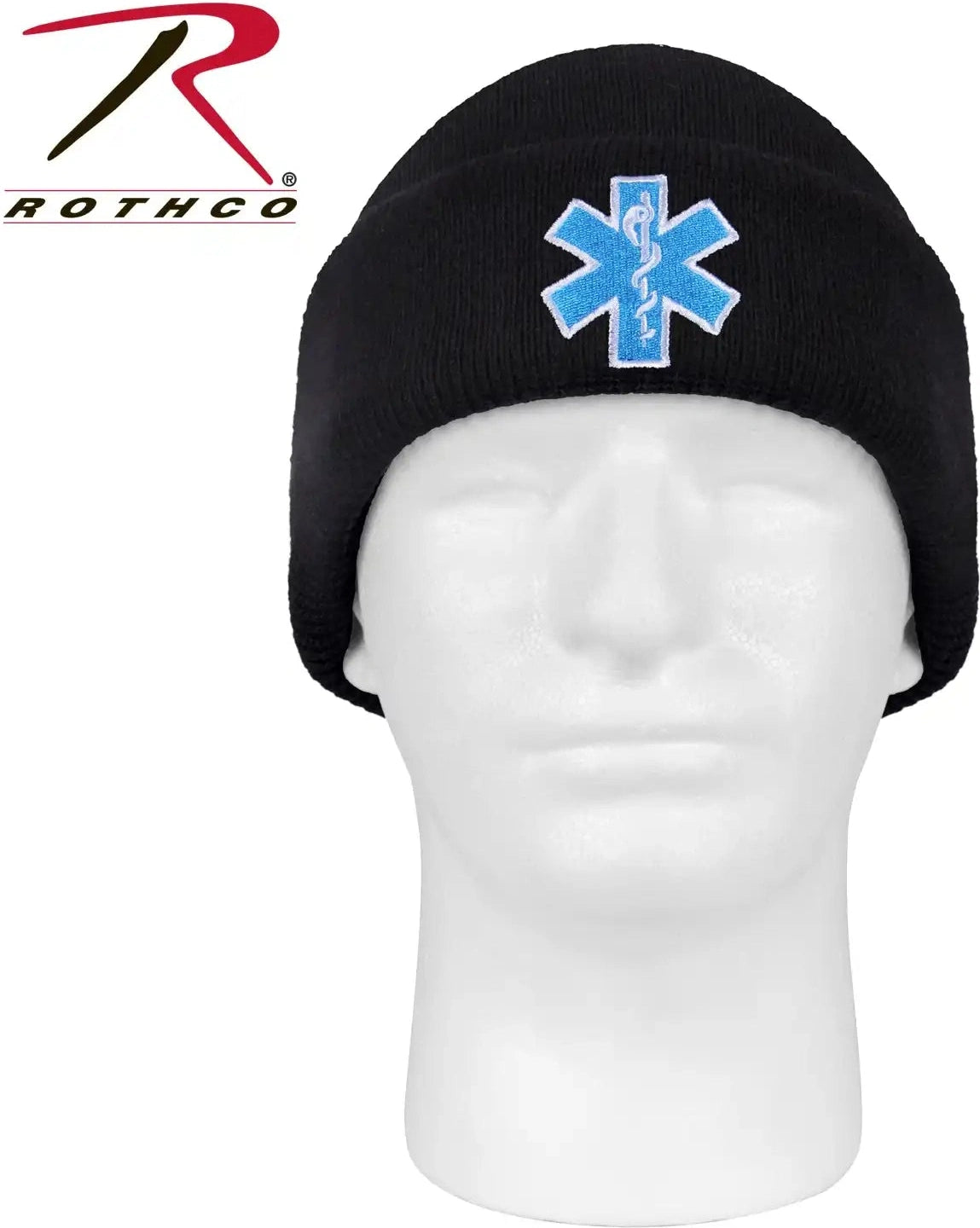 Rothco Star of Life Emt Watch Cap Black / one Size