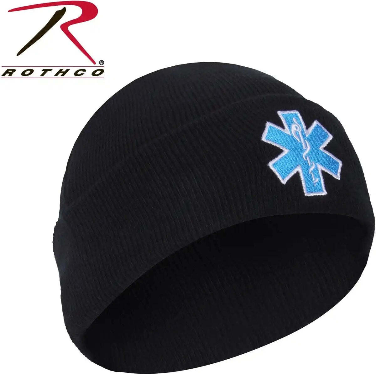 Rothco Star of Life Emt Watch Cap Black / one Size