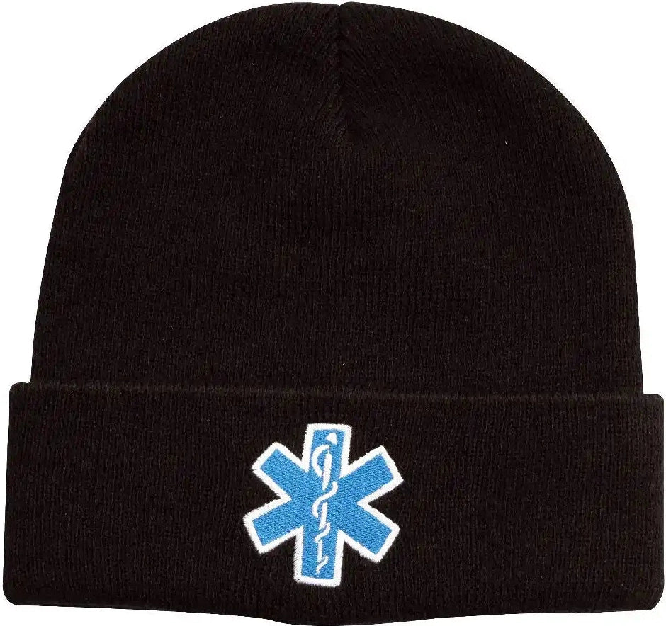 Rothco Star of Life Emt Watch Cap Black / one Size