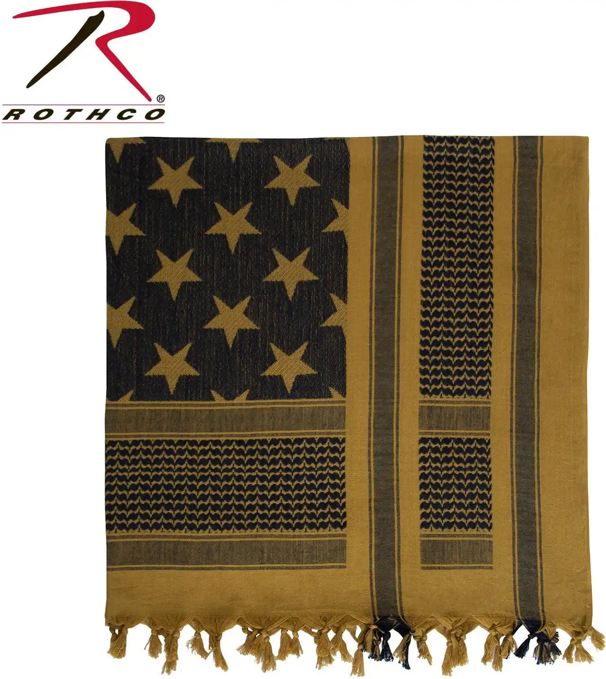 Rothco Stars and Stripes us Flag Shemagh Tactical Desert Keffiyeh Scarf
