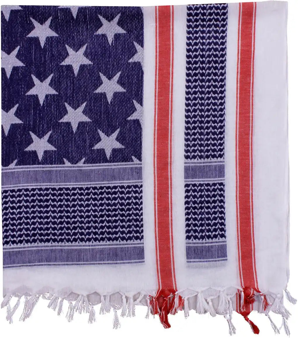 Rothco Stars and Stripes us Flag Shemagh Tactical Desert Keffiyeh Scarf