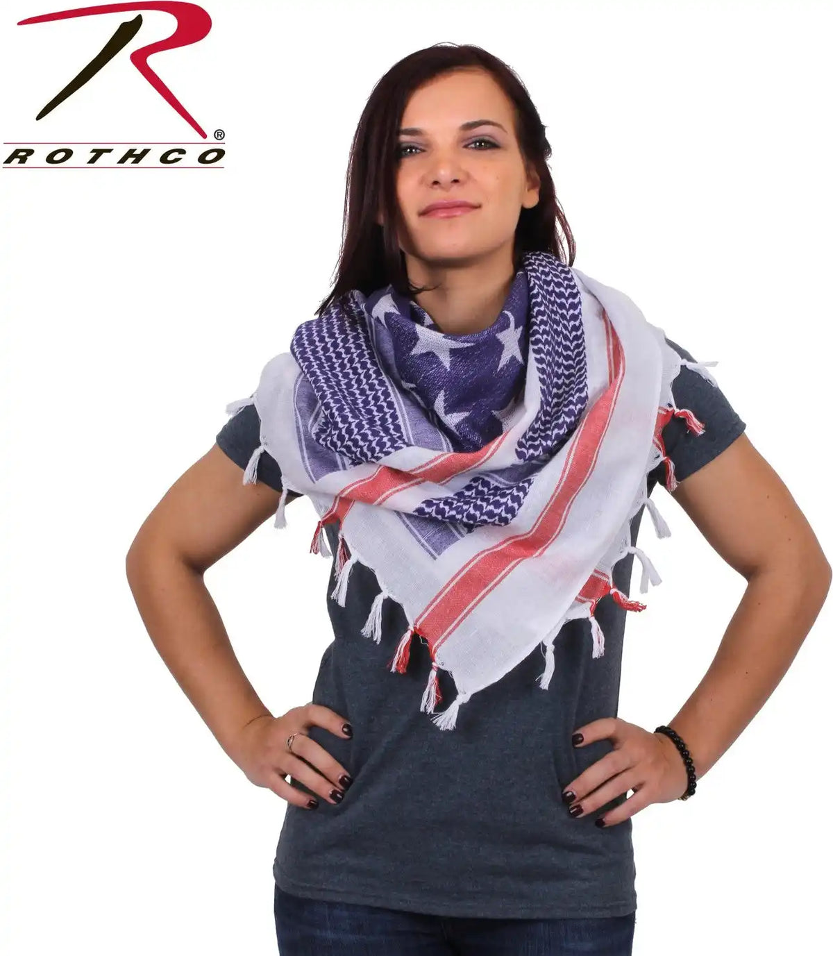 Rothco Stars and Stripes us Flag Shemagh Tactical Desert Keffiyeh Scarf