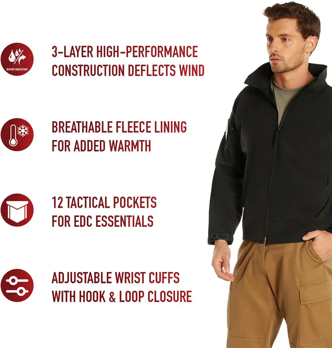 Rothco Stealth Ops Soft Shell Tactical Jacket